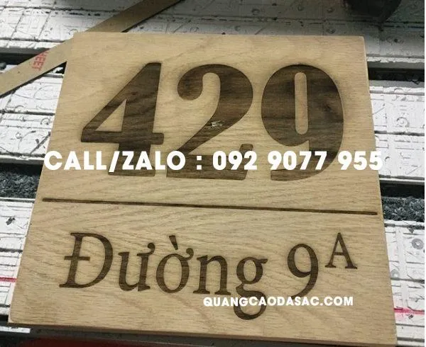 Mẫu biển số nhà bằng gỗ giá rẻ chất lượng