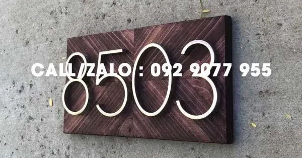 Biển số nhà bằng gỗ thiết kế theo yêu cầu