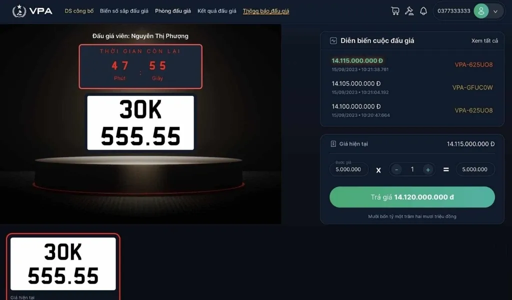 Đấu giá hộ giúp chủ động tránh biển 13 với chi phí thấp