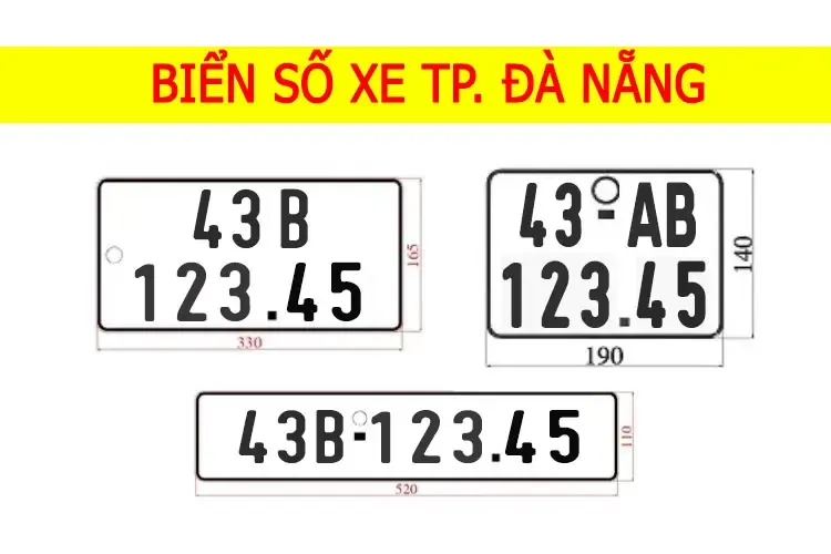 Biển số xe 43 đại diện cho thành phố Đà Nẵng được quy định theo pháp luật