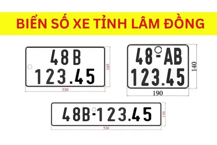 Ký hiệu biển số xe 48 là của tỉnh Lâm Đồng