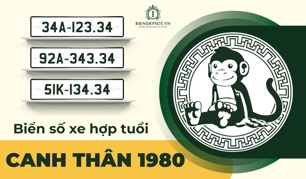 Chọn biển số xe hợp tuổi Canh Thân 1980 mang lại may mắn và thành công