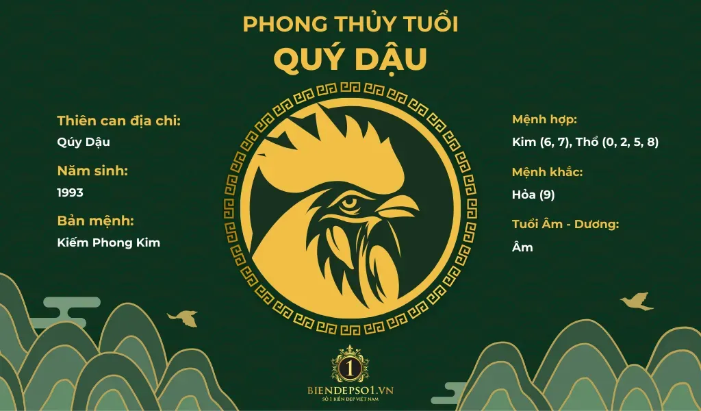 Phong thủy người sinh năm Quý Dậu 1993