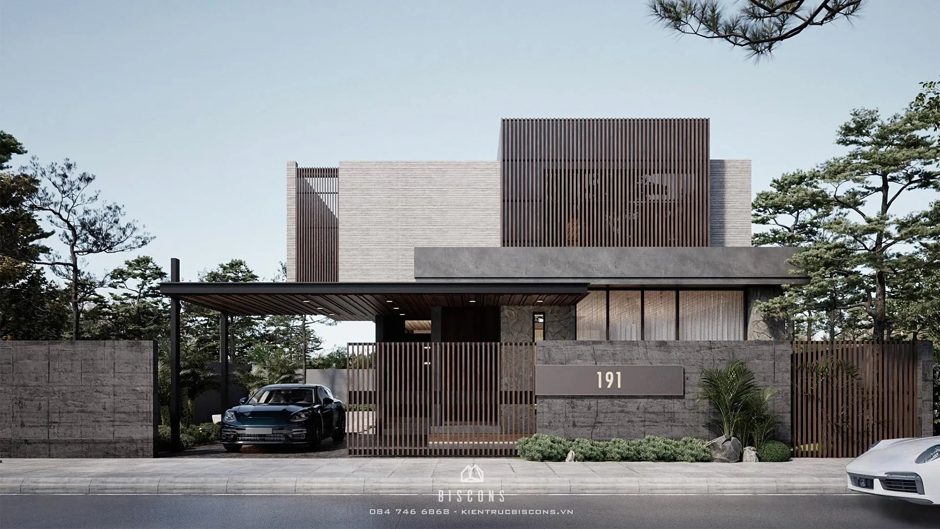 Gara nhà phố hiện đại với thiết kế tối giản và tiện nghi