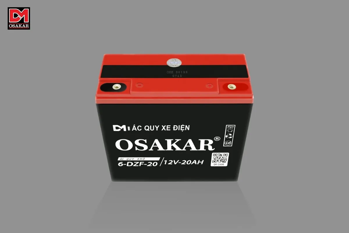 bình ắc quy xe điện Xmen có điện áp thường là 12V - 20Ah