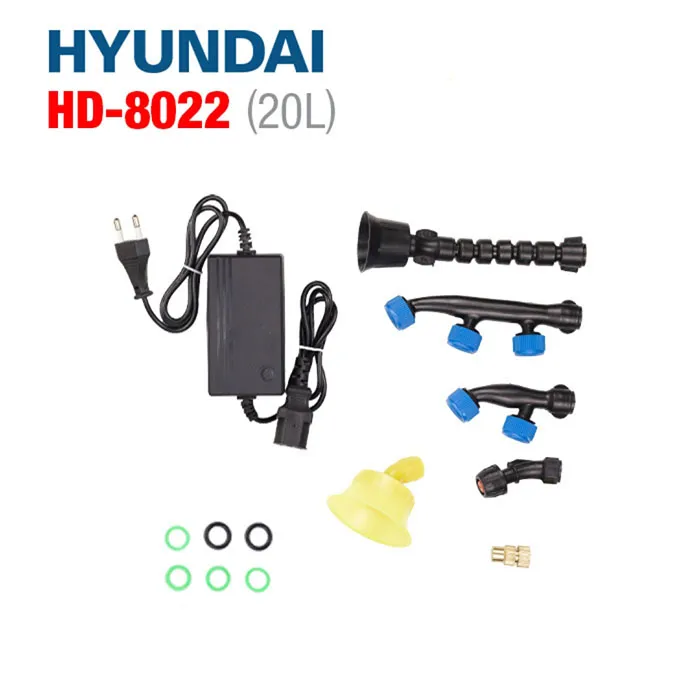 Các linh kiện và phụ tùng đi kèm bình xịt điện Hyundai