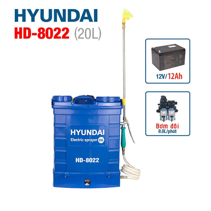 Bình xịt điện 2 bơm Hyundai chất lượng cao