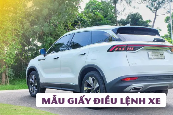 Mẫu lệnh điều xe ô tô theo Thông tư 107