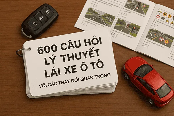 Bộ 600 câu hỏi lý thuyết lái xe ô tô với các thay đổi quan trọng