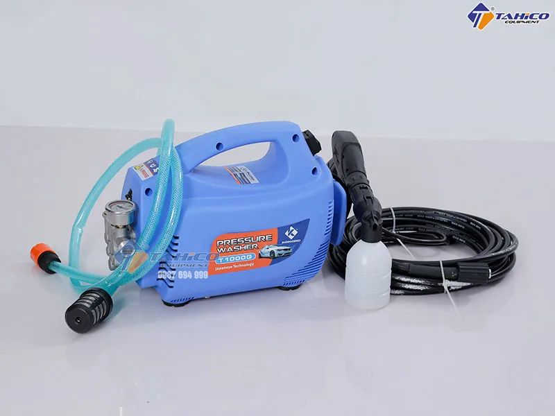 Máy rửa xe mini Kokoro T1000G, dụng cụ rửa xe ô tô không thể thiếu