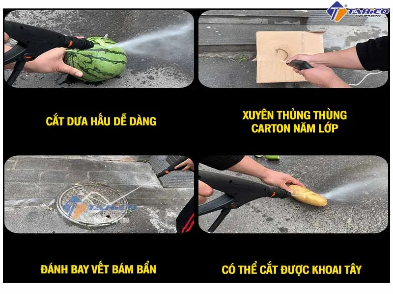 Lực phun mạnh mẽ của máy, dụng cụ rửa xe ô tô đánh bay vết bẩn
