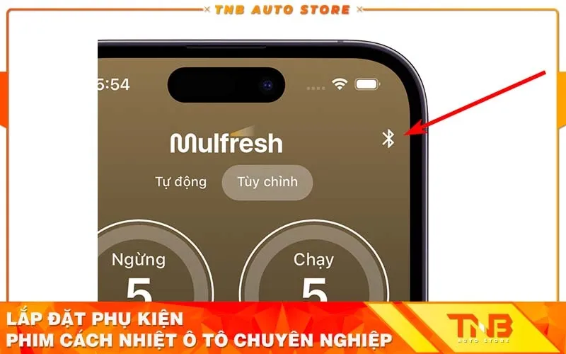 Nhấn vào biểu tượng “Bluetooth” để mở danh sách các thiết bị xung quanh