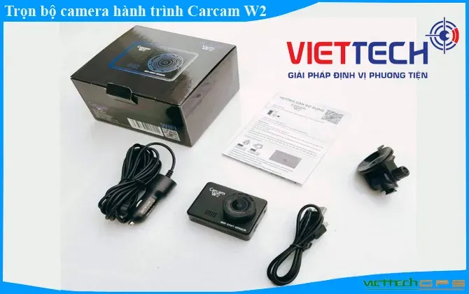 Bộ sản phẩm camera hành trình Carcam W2 nhỏ gọn