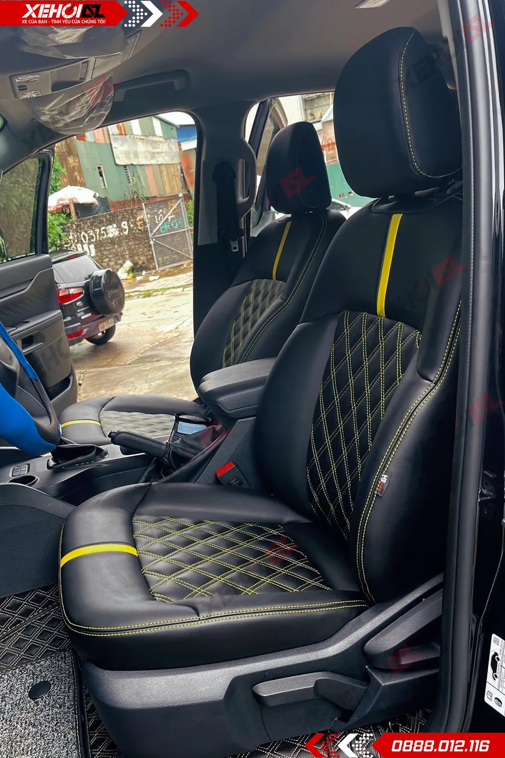 Bọc ghế da ô tô may màu quả trám hình 03