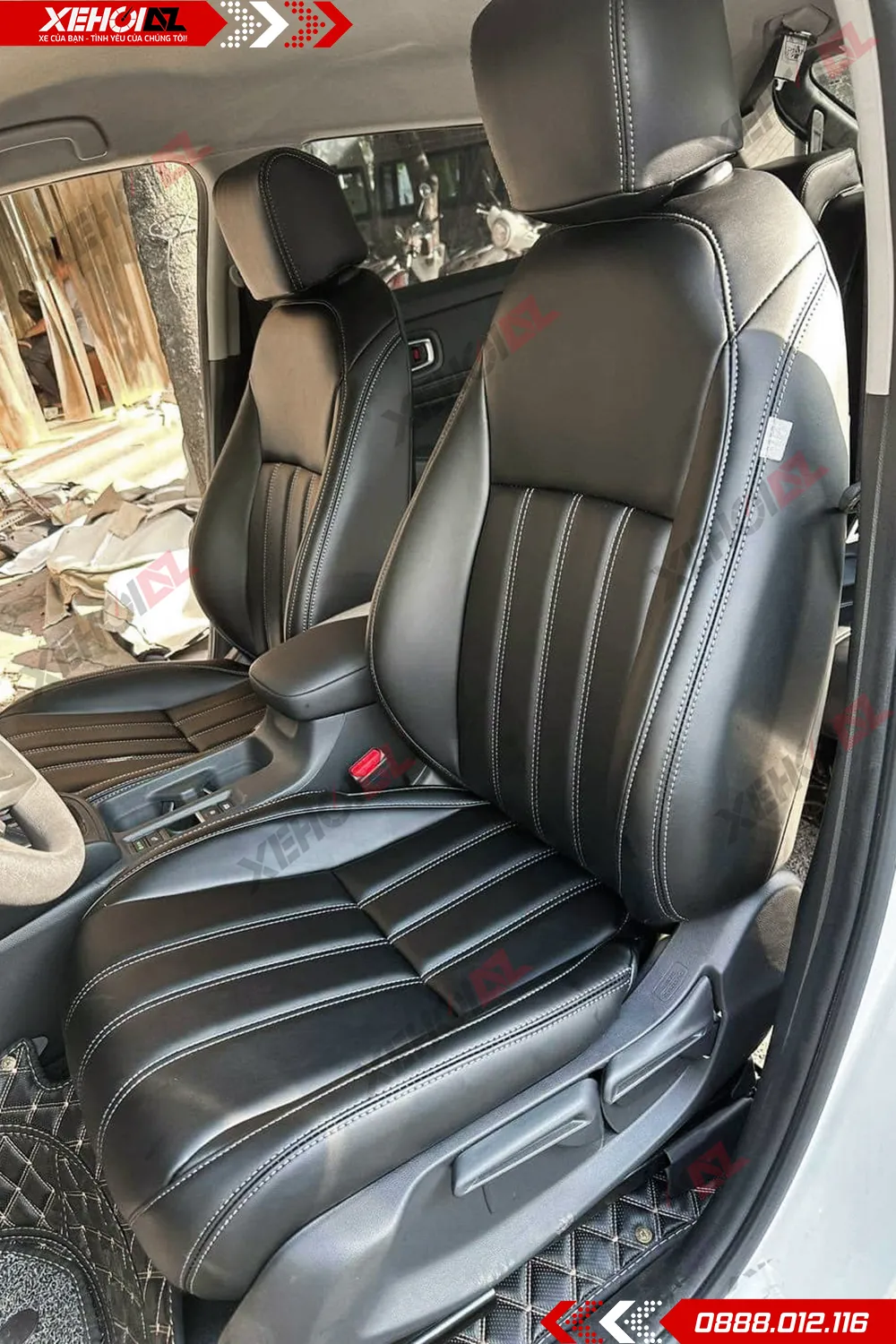 Bọc ghế da ô tô may múi dọc hình 01