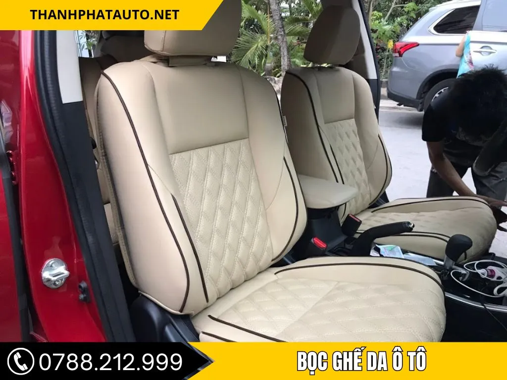 Mẫu bọc ghế da ô tô mới hoàn thiện với đường chỉ may tinh tế, tăng thẩm mỹ nội thất xe