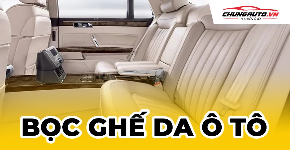 Ghế da ô tô đã được bọc lại với đường chỉ may tinh tế
