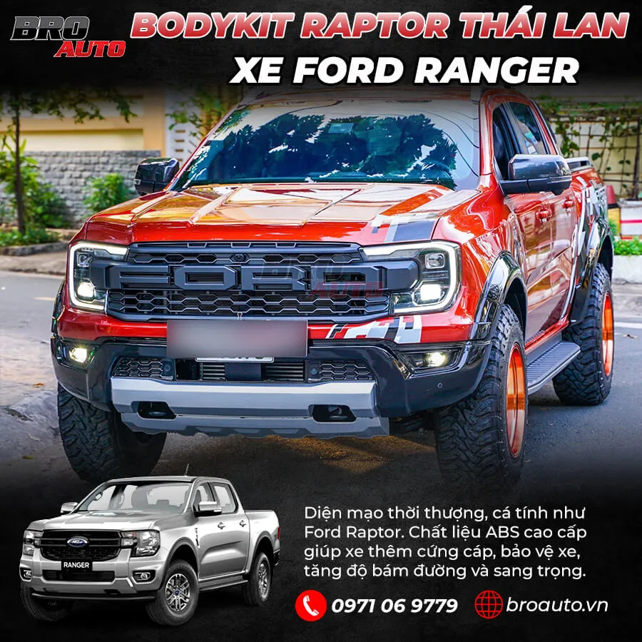 Bodykit Raptor Tăng Vẻ Hầm Hố Cho Đồ Chơi Xe Bán Tải Ford Ranger