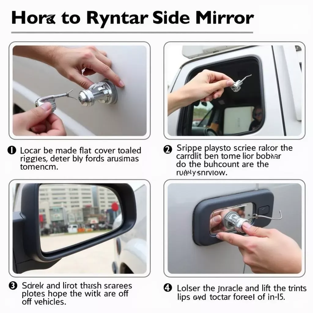 Hướng dẫn các bước tháo gương chiếu hậu ô tô Ford Ranger