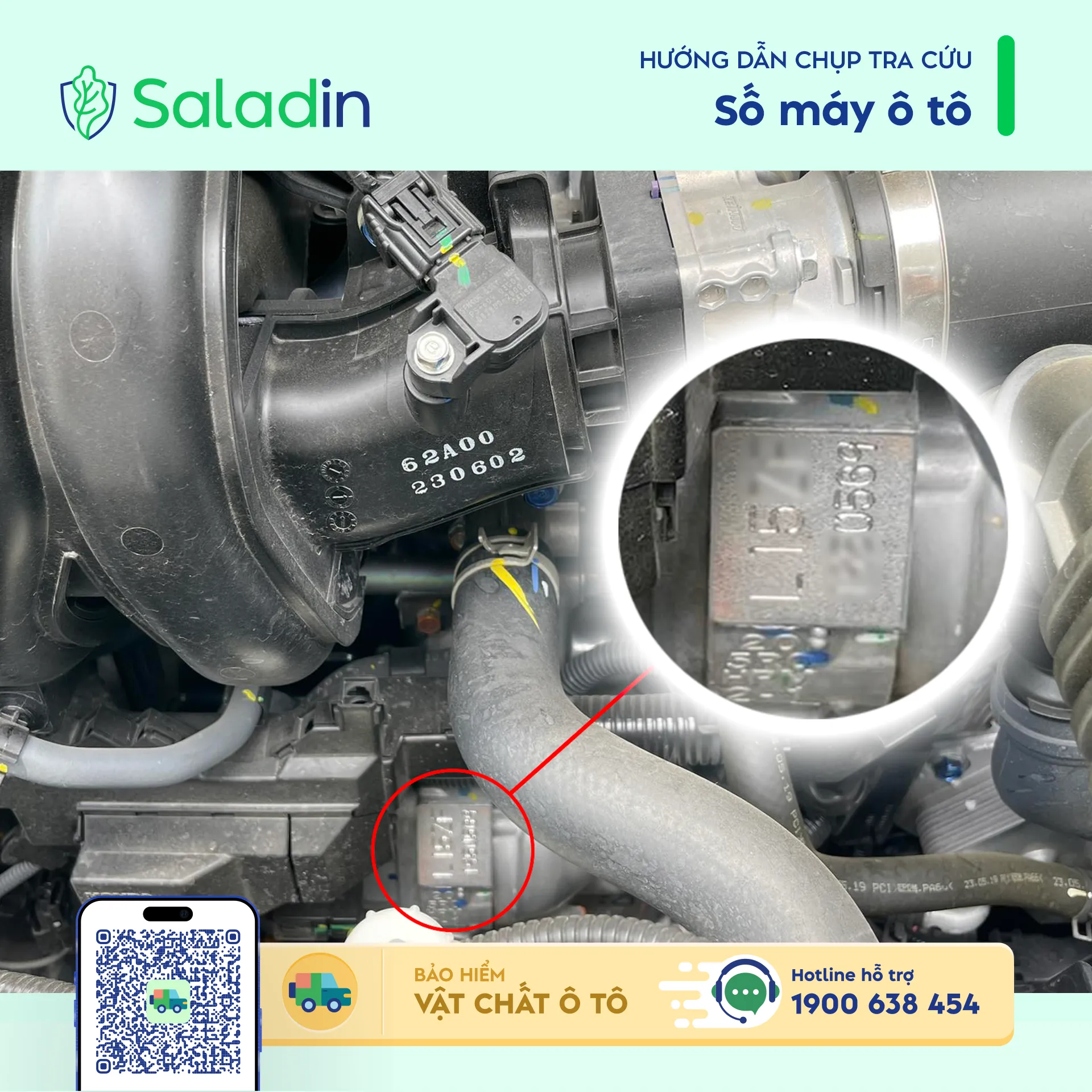 Vị trí của số máy trên động cơ ô tô