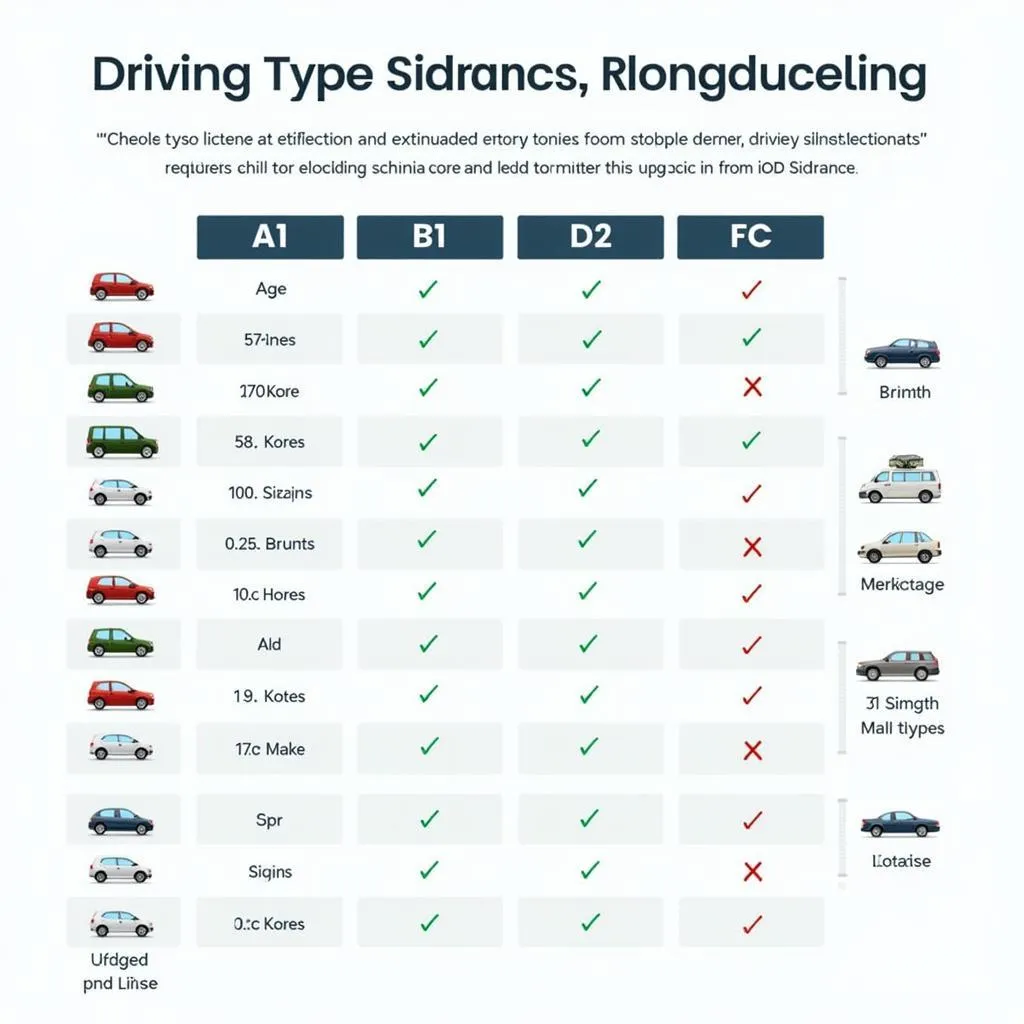 Các hạng giấy phép lái xe ô tô và xe máy theo quy định độ tuổi học bằng lái xe ô tô