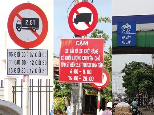 Bốn loại biển báo cấm xe tải theo QCVN 41:2019