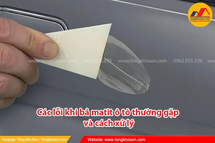 Lỗi không lấp được vết lõm theo khuôn xe