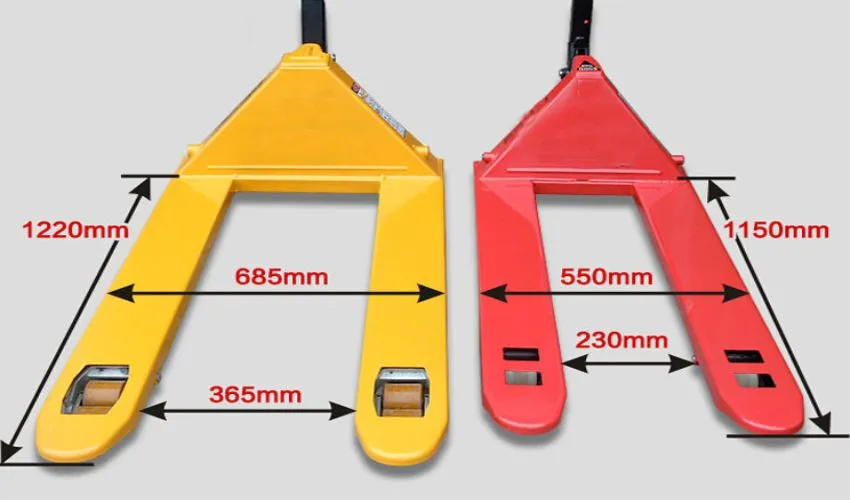 Đo đạc kích thước pallet trước khi trang bị xe nâng