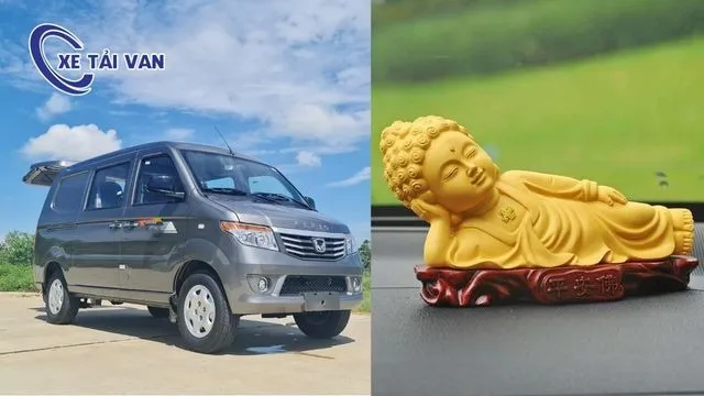 Khai quang điểm nhãn cho tượng Phật trước khi đặt