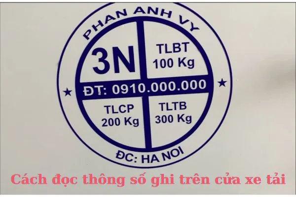 cách đọc thông số ghi trên cửa xe tải