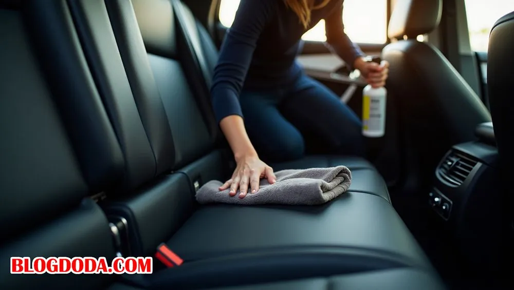 Khử mùi da mới trên ô tô mới bằng cách vệ sinh làm sạch