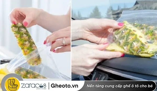 Cách khử mùi ghế da xe ô tô mới bằng dứa tươi