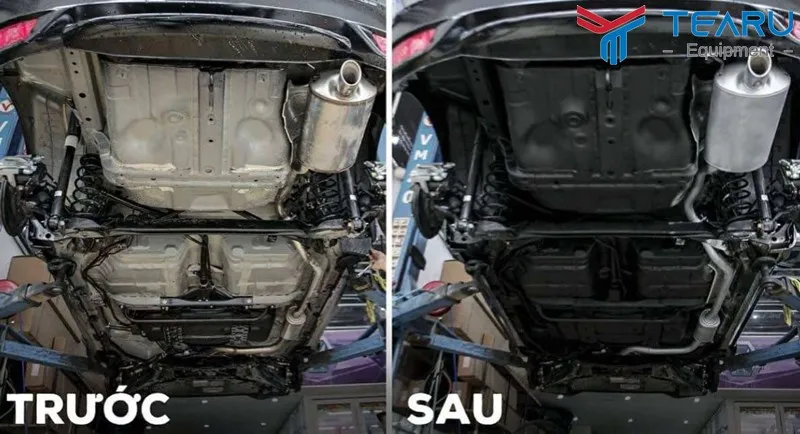 Sơn phủ gầm ô tô sẽ giúp gầm xe tránh bị hỏng, giúp tuổi thọ xe lâu hơn