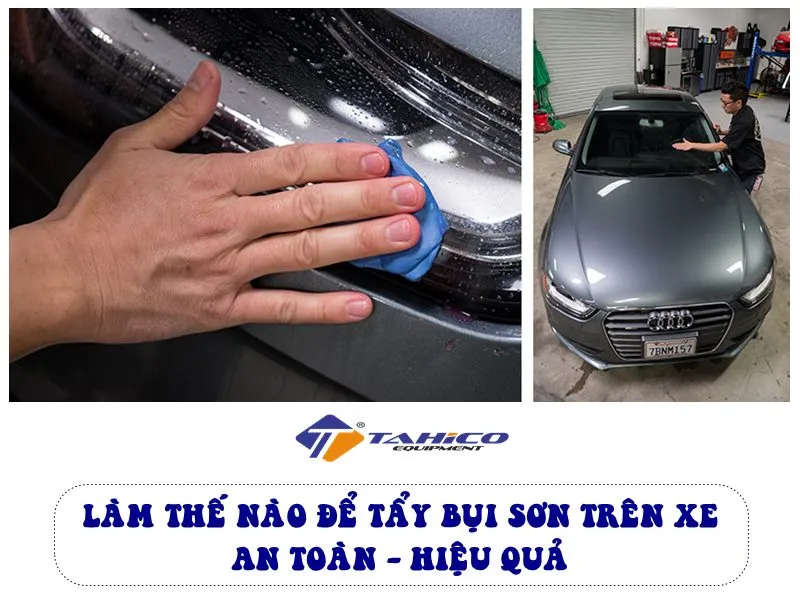 Hình ảnh minh họa các loại vết sơn và bụi sơn thường dính trên xe ô tô