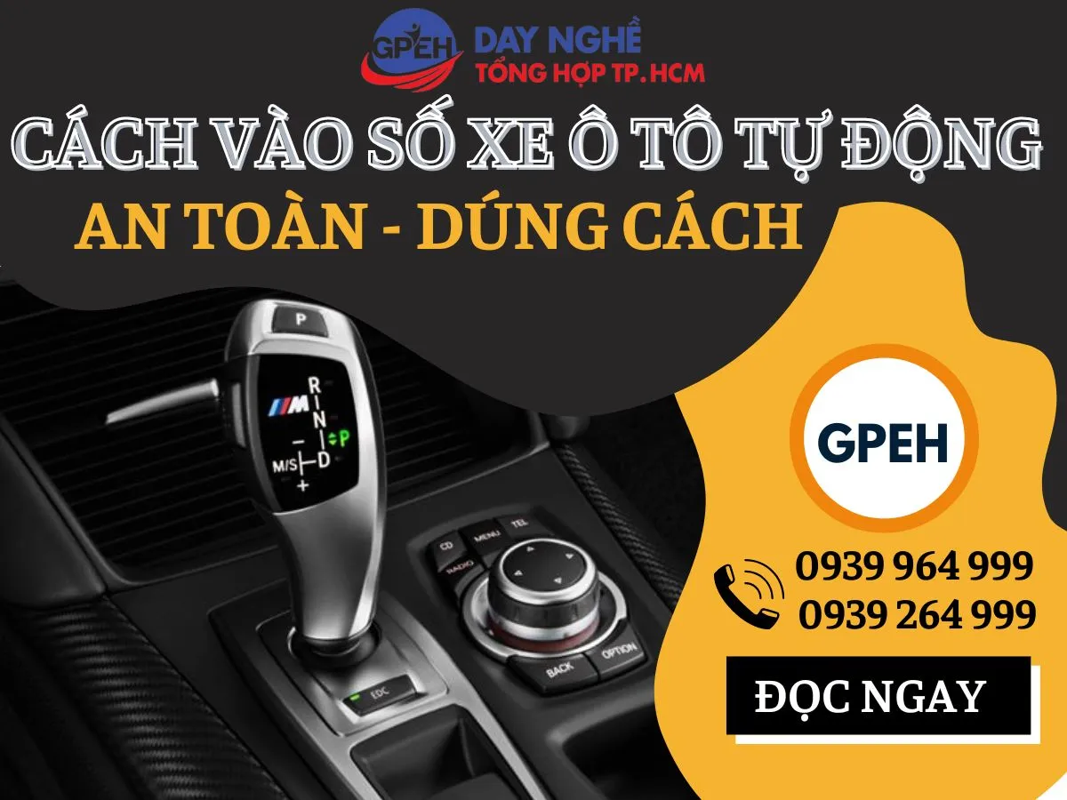 Cần số xe ô tô tự động với các ký hiệu P R N D M S L