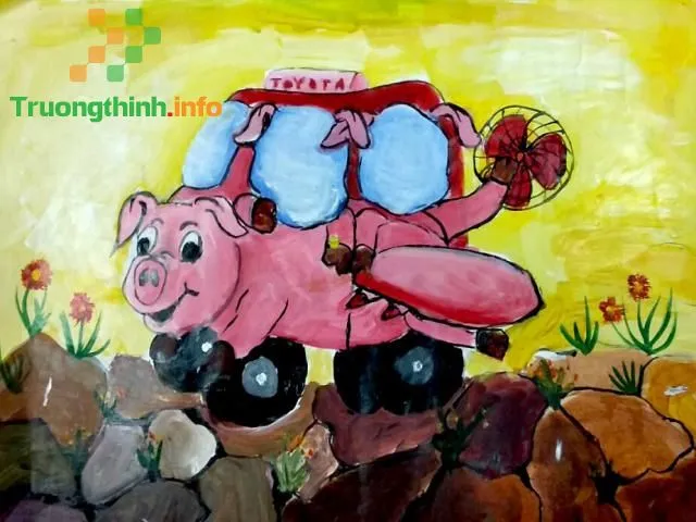 Bản vẽ ô tô với đường nét mạnh mẽ, sắc sảo