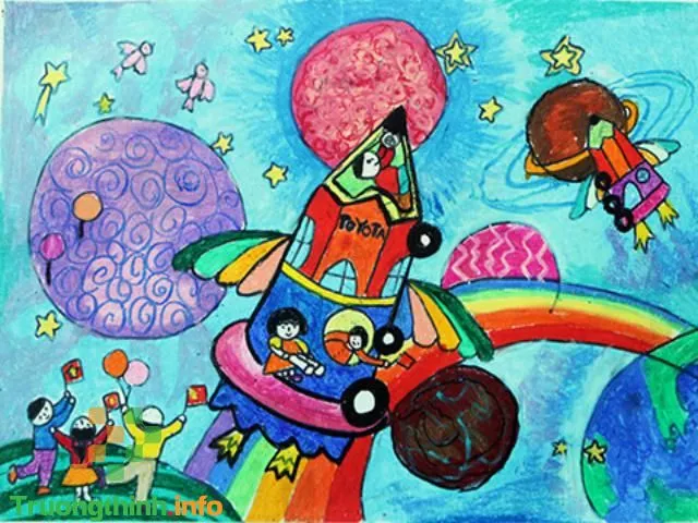 Tranh vẽ ô tô và sự gắn kết gia đình