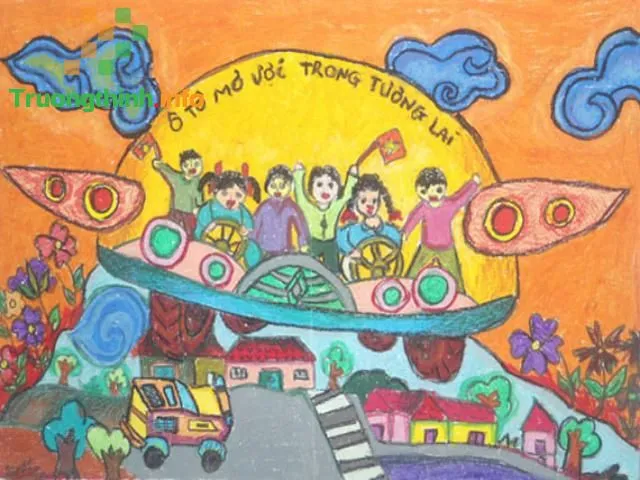 Ý tưởng vẽ ô tô kết hợp với môi trường