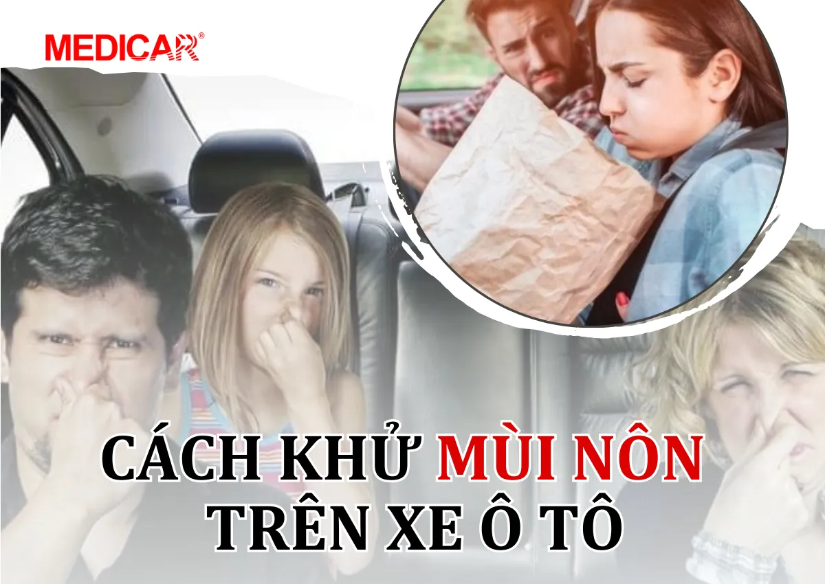 Nhân viên đang tiến hành vệ sinh và khử mùi nội thất ô tô bằng máy móc chuyên nghiệp