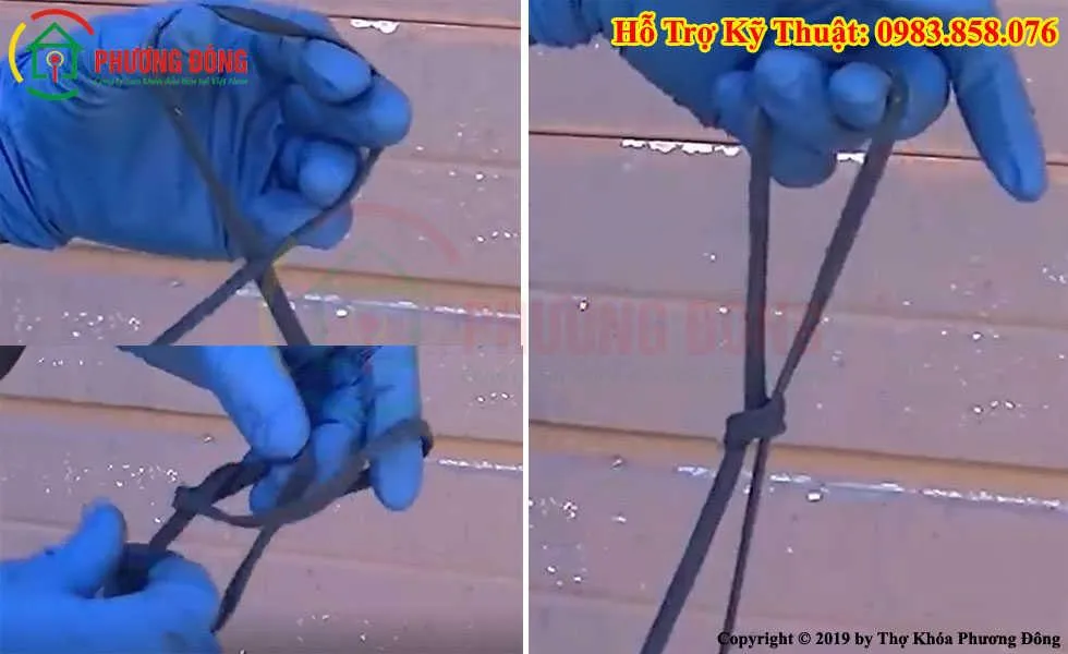 Cách thắt dây để mở cửa xe ô tô