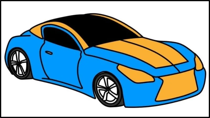 Hình ảnh siêu xe thể thao với đường nét góc cạnh