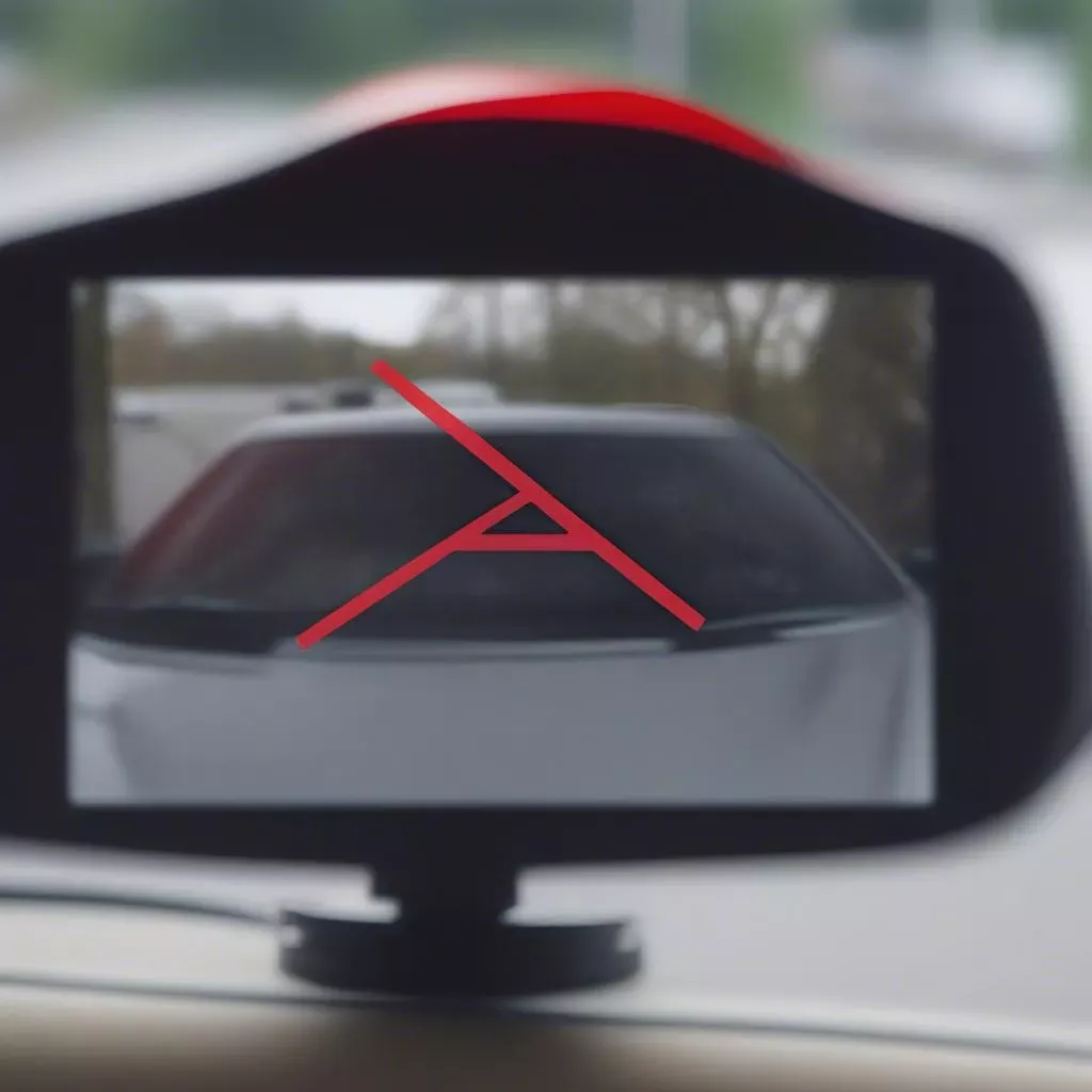 Camera lùi xe ô tô hiển thị lỗi mất vạch khoảng cách trên màn hình điều khiển trung tâm