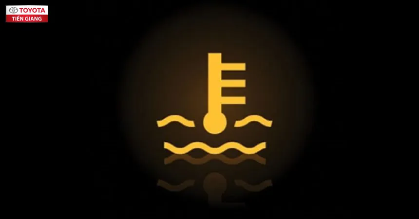 Biểu tượng đèn báo nhiệt độ động cơ quá cao, một trong các loại đèn báo trên ô tô quan trọng