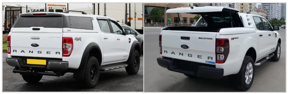 Nắp thùng kiểu Canopy và kiểu Sportlid trên xe Ford Ranger