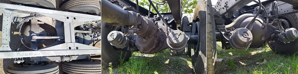 Cầu sau thiết kế lớn tối ưu khả năng chịu tải nặng