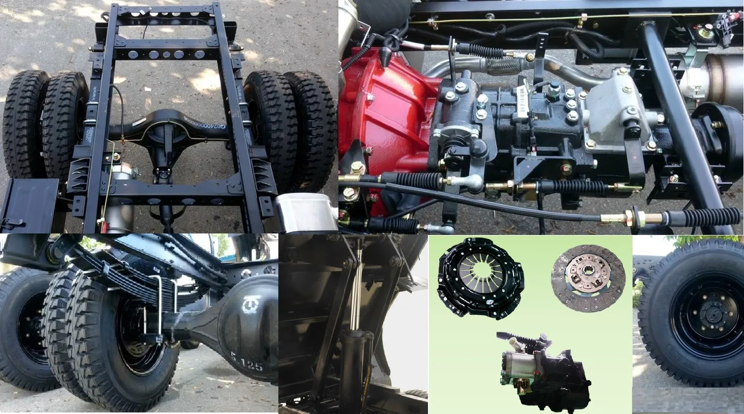 Hệ thống khung gầm và động cơ Quanchai mạnh mẽ trên xe ben 2 5 tấn