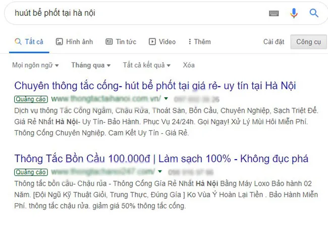 Chi tiền quảng cáo cho Google