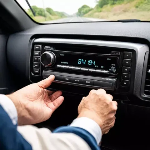 Bảng điều khiển trung tâm và cách chỉnh đài FM trên xe ô tô