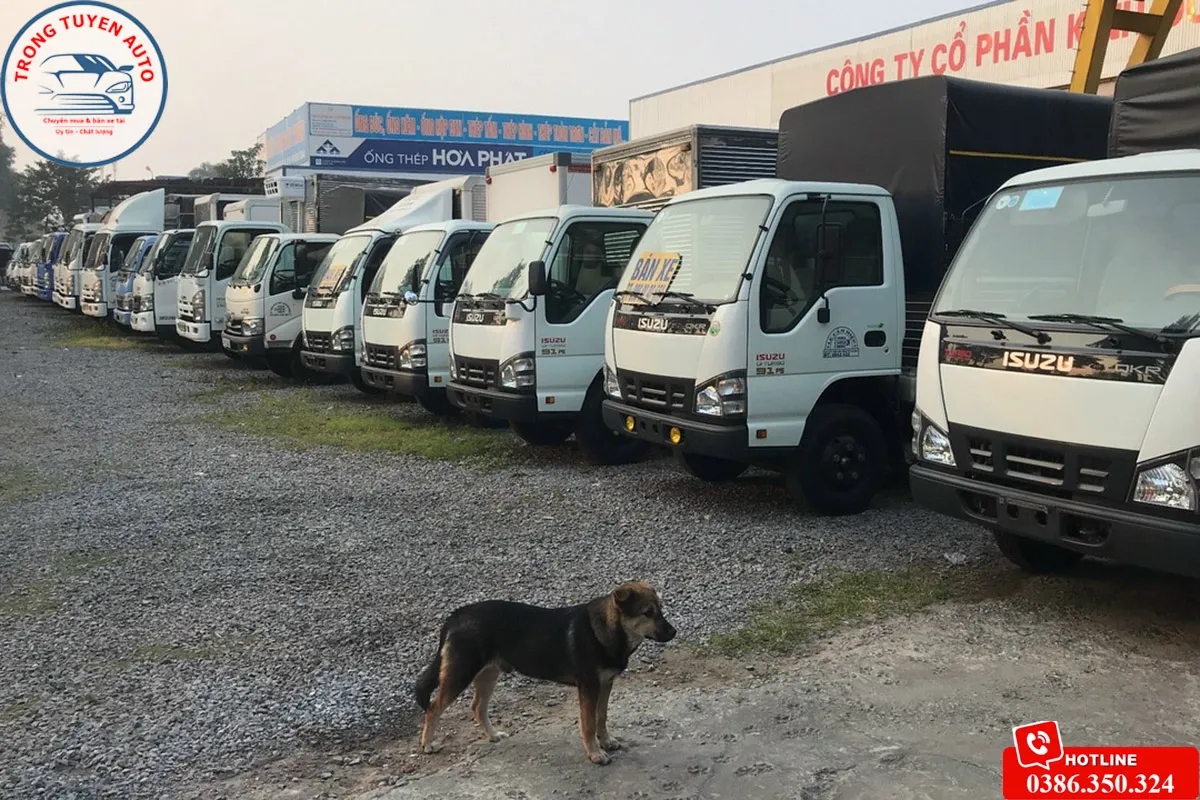 Khu vực tập trung mua bán xe bán tải cũ ở Long Biên, Hà Nội