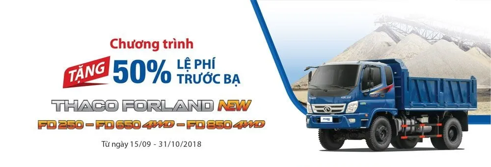 Chi tiết mẫu xe ben Thaco Forland tải trọng nhẹ, phù hợp cho vận chuyển vật liệu xây dựng